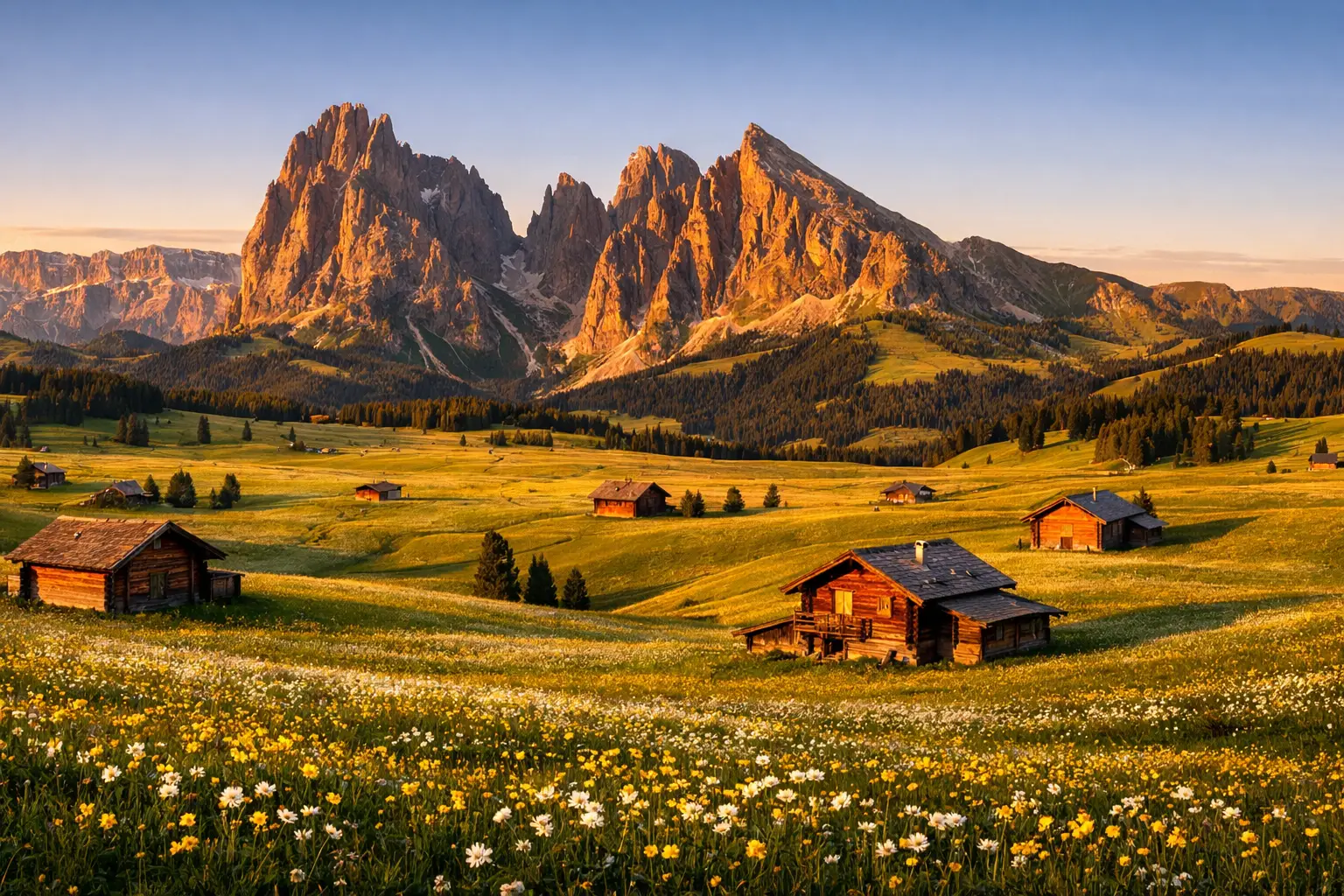 Alpe di Siusi Alpine Hut Compositions