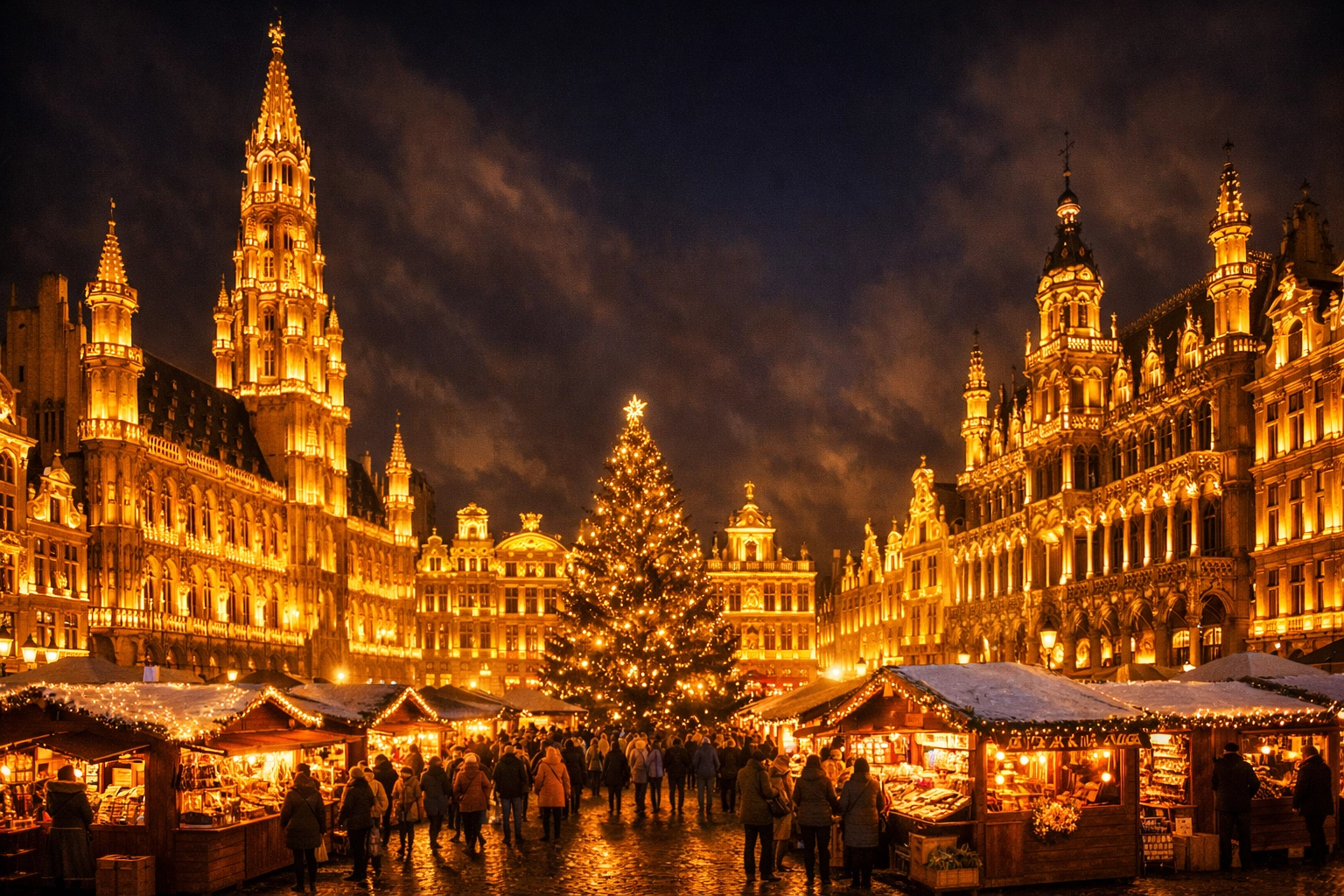 Brussels Grand Place Market in Brussels Belgium