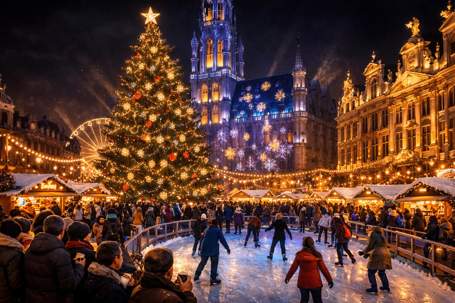 Brussels Winter Wonders Market in Brussels Belgium