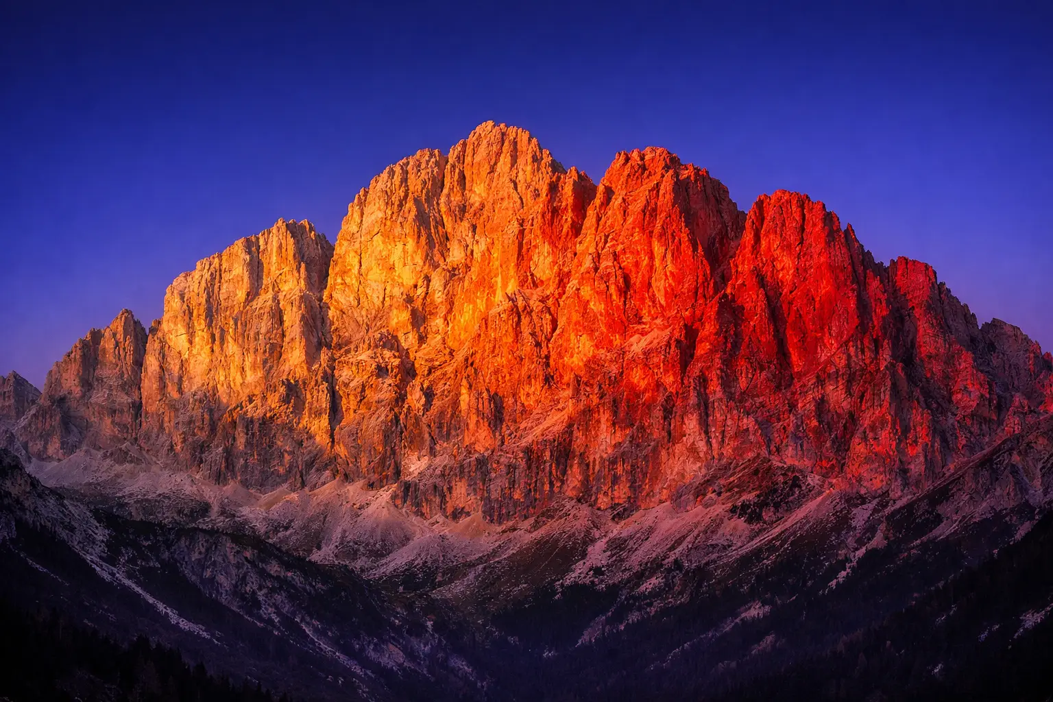 Enrosadira Alpenglow on Any Peak