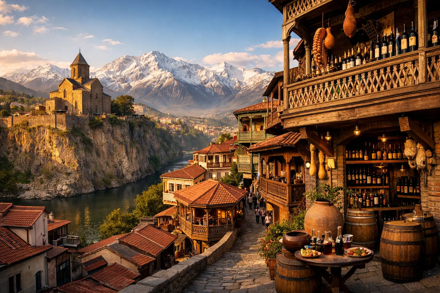 Georgia Tbilisi and the Caucasus Mountains