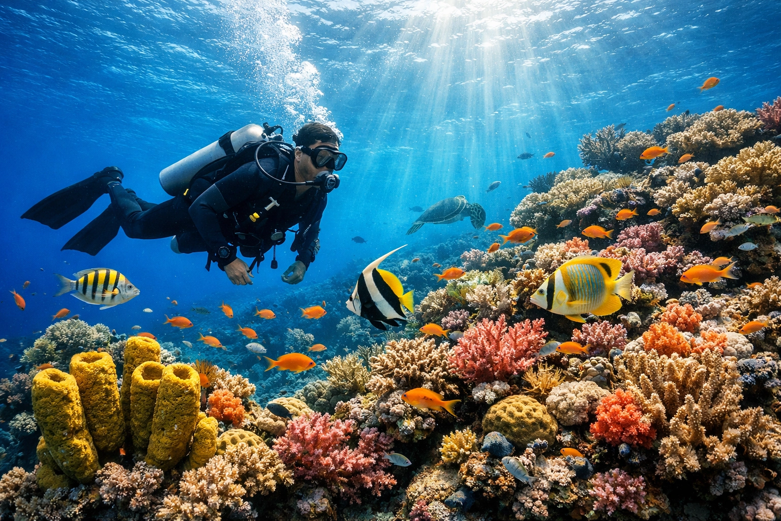 Go Scuba Diving in Coral Reefs