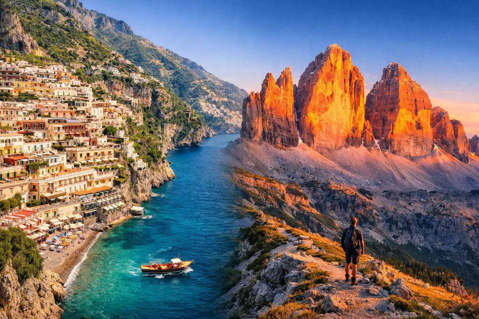 Italy Amalfi Coast and Dolomites