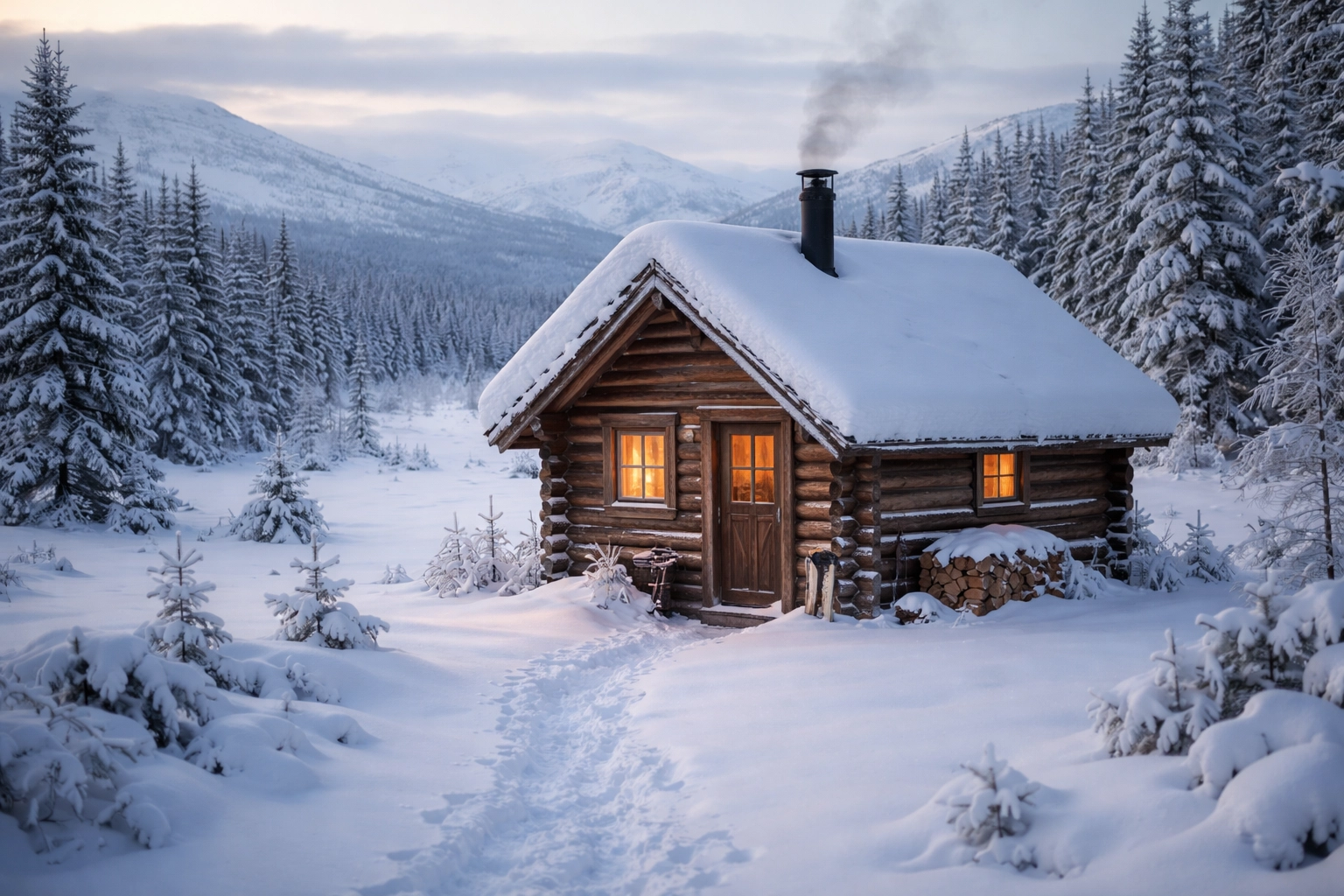 Off Grid Snow Cabin