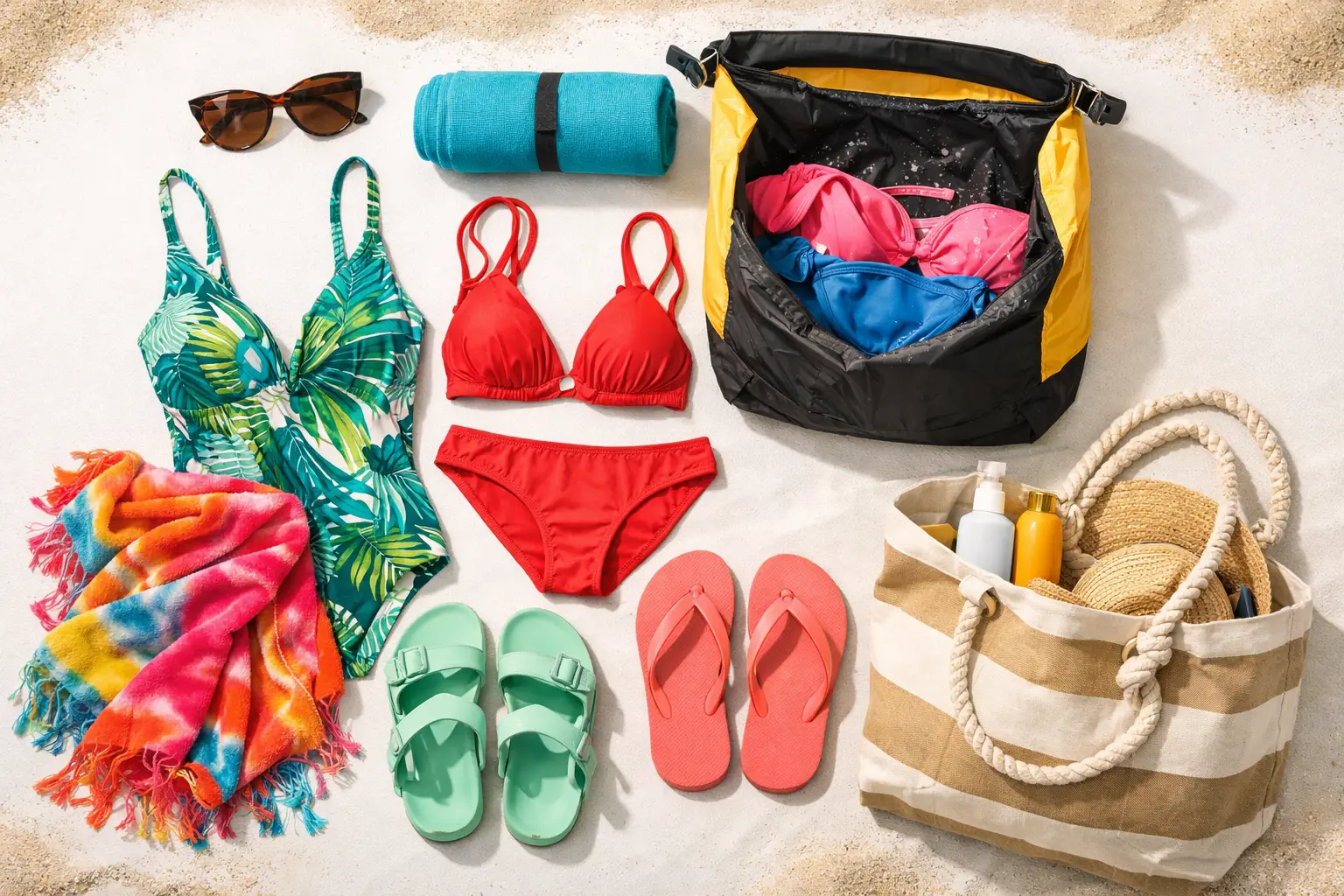 Pack Swimwear and Beach Essentials Strategically