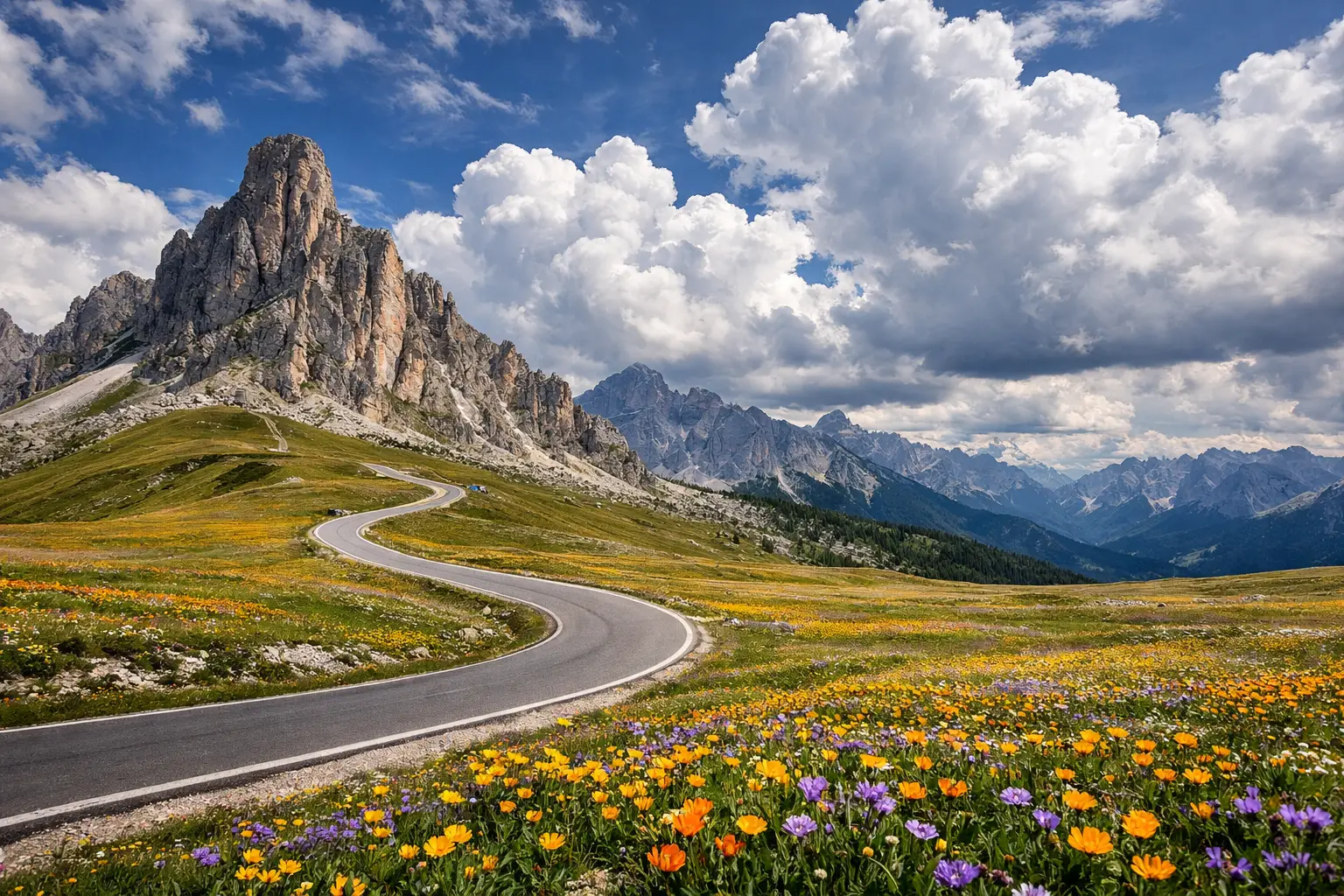 Passo Giau Wide Angle Compositions