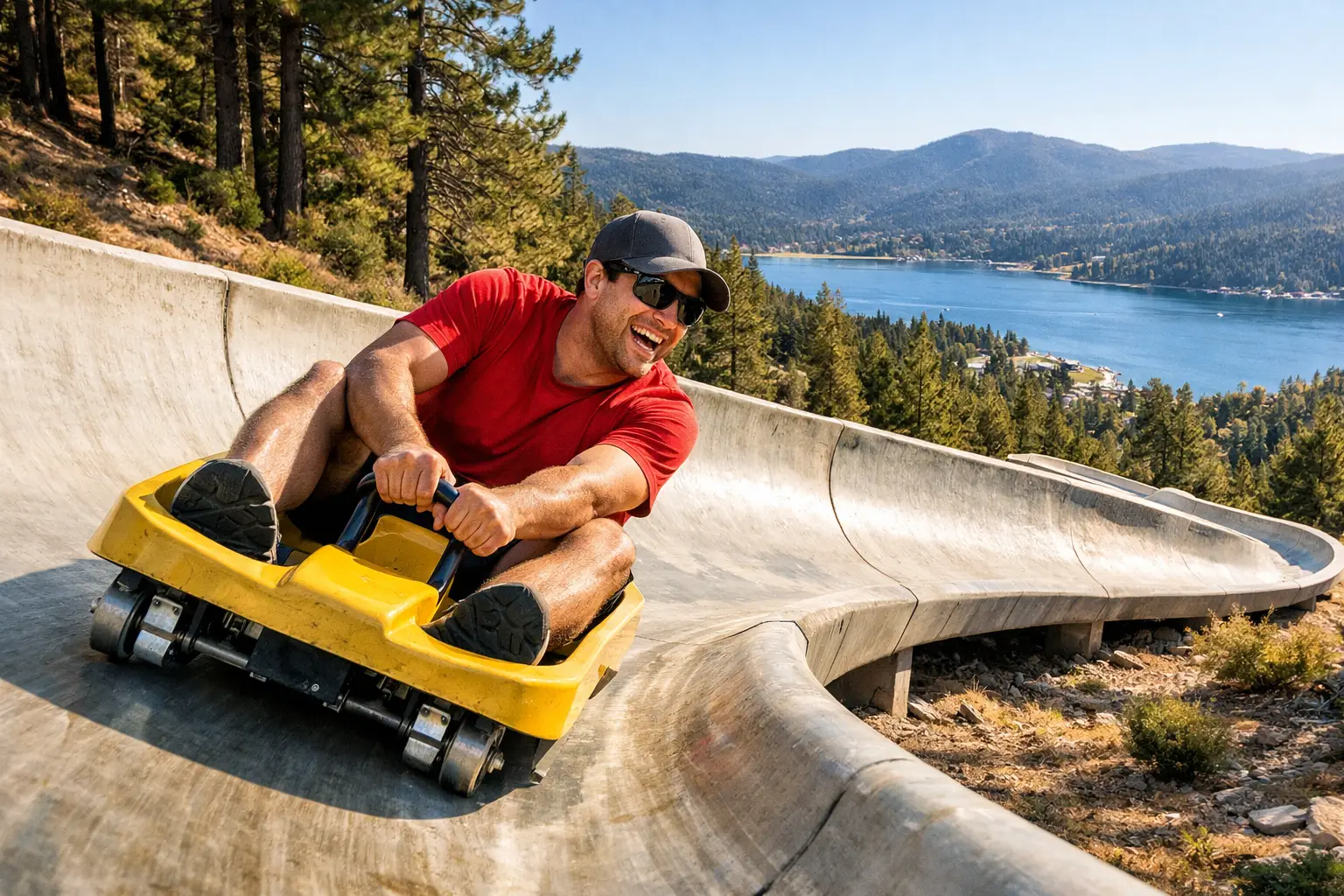 Ride the Alpine Slide at Magic Mountain