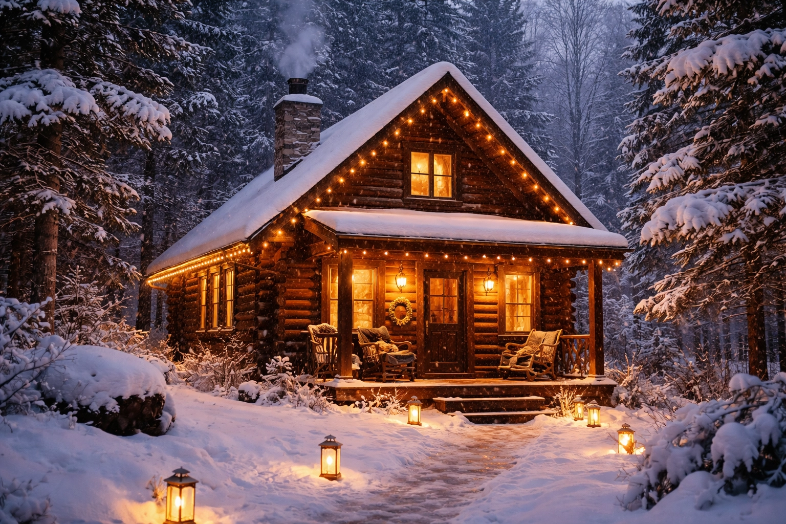 Romantic Snow Cabin Getaway