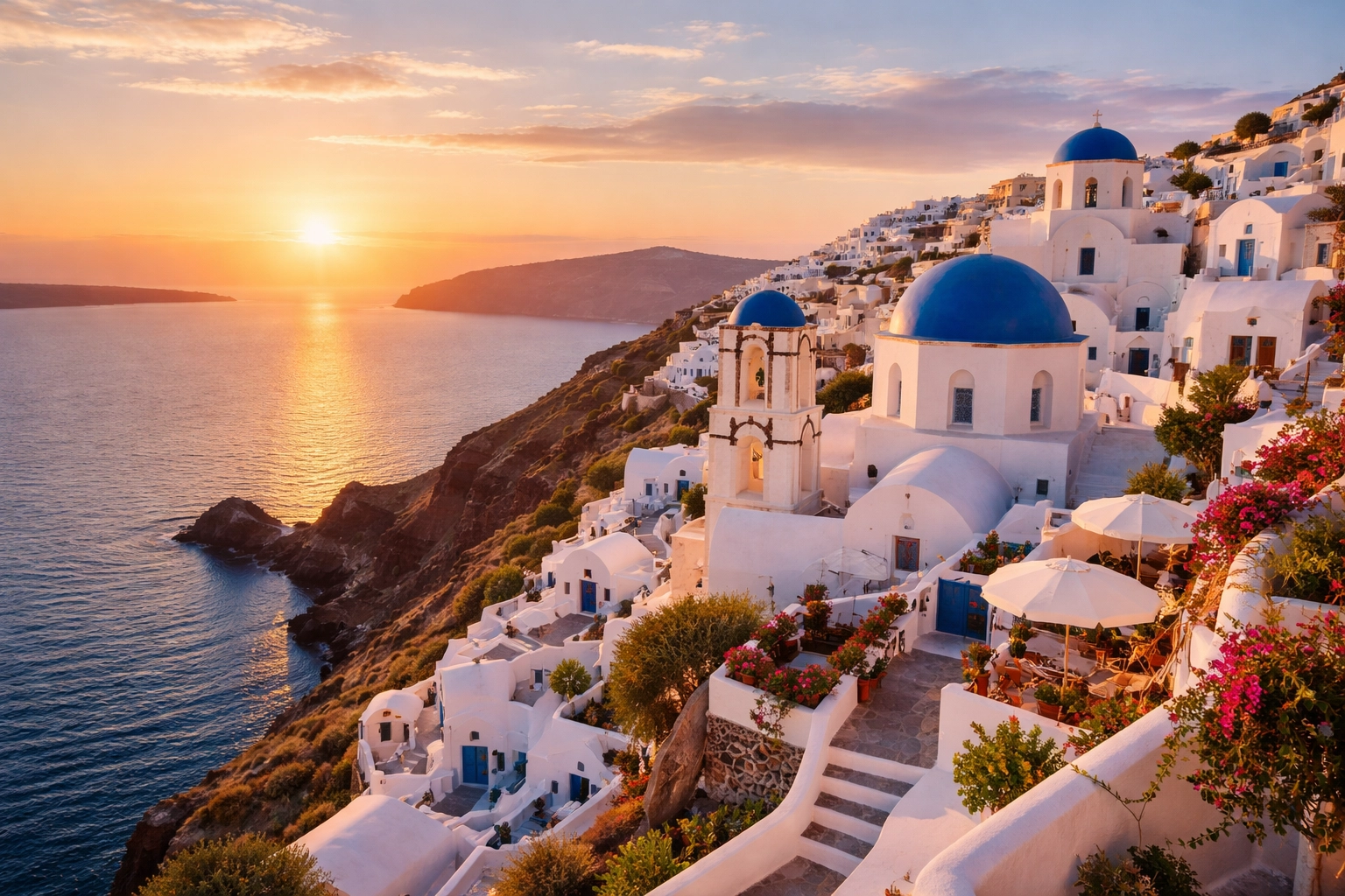 Santorini Cliffside Serenity