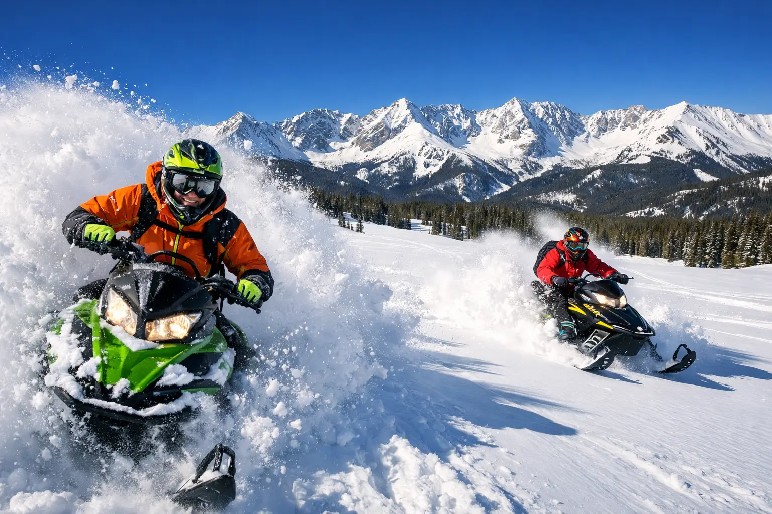 Snowmobile Through the Backcountry