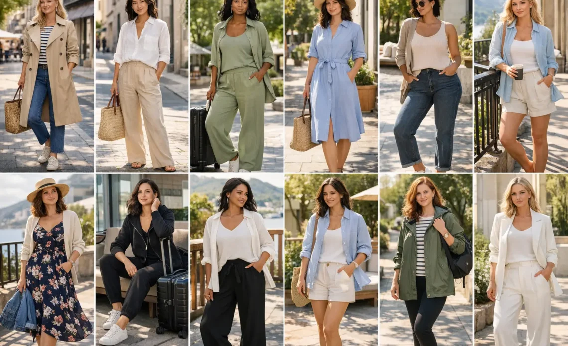 spring travel outfits
