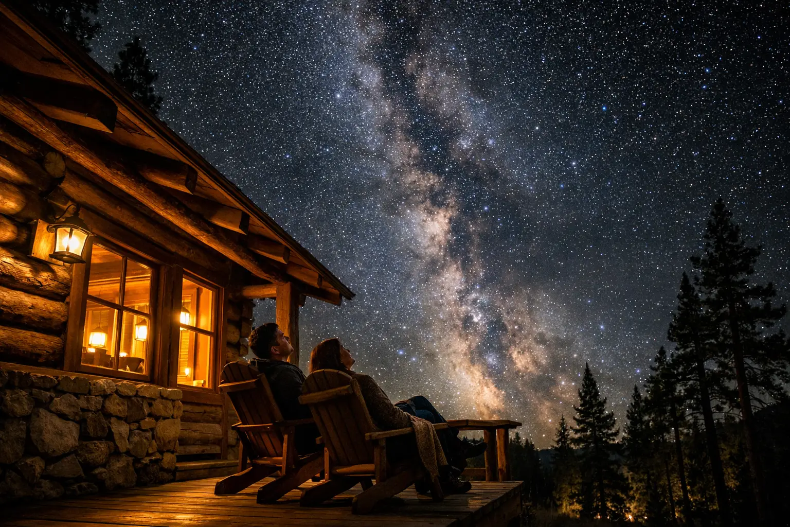 Stargaze from a Cabin Porch