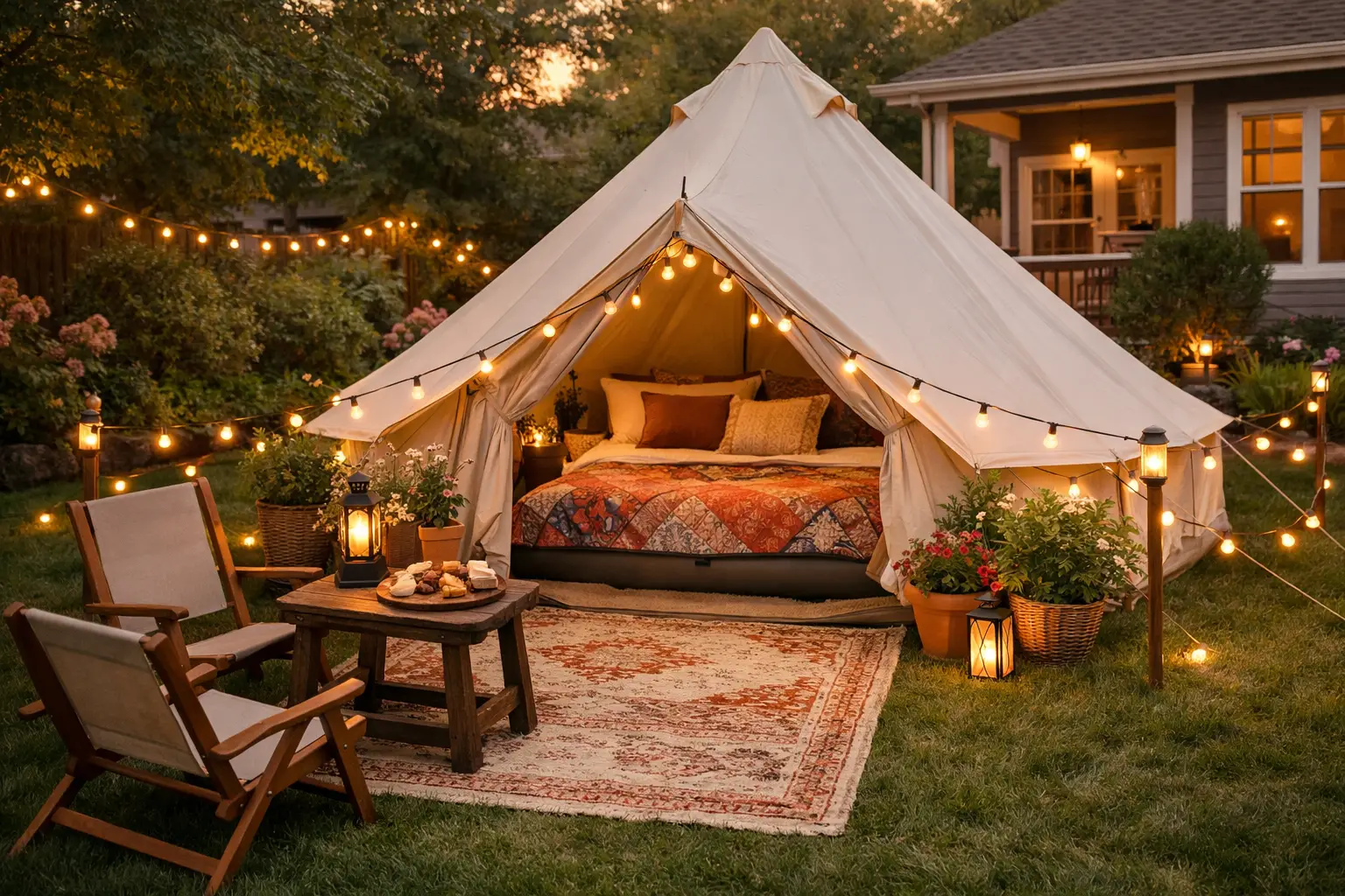 The Backyard Glamping Setup