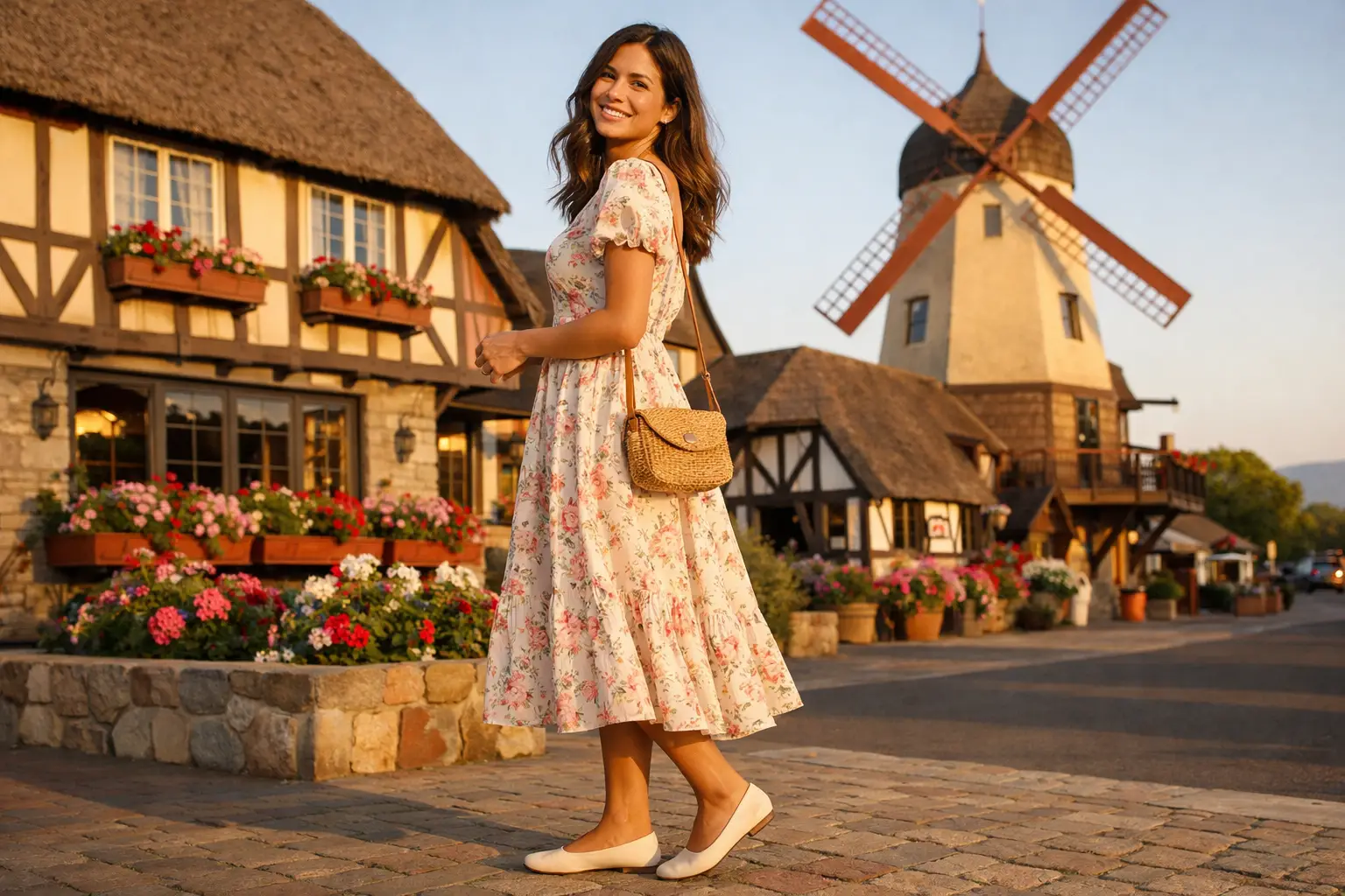 The Floral Midi Dress for the Danish Village Aesthetic