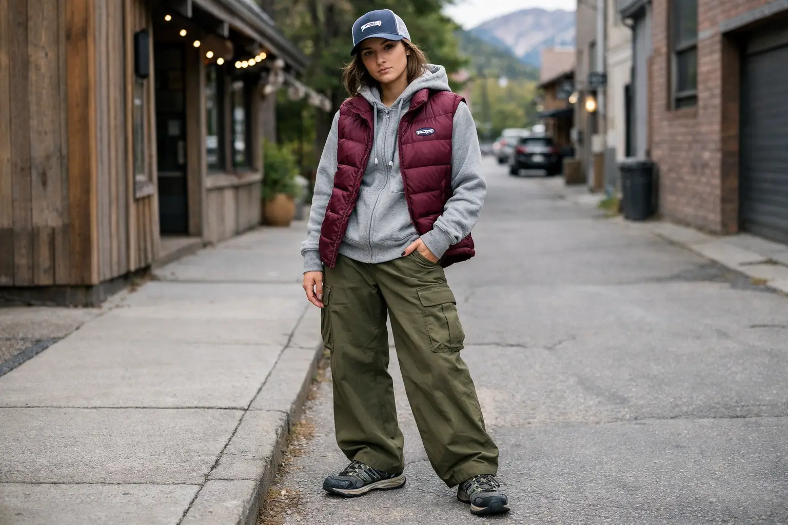 The Gorpcore Patagonia Vest Over Hoodie Outfit