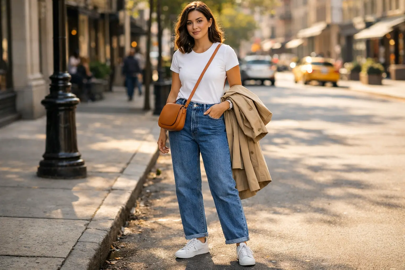 The High-Waisted Relaxed Jeans and Classic Tee