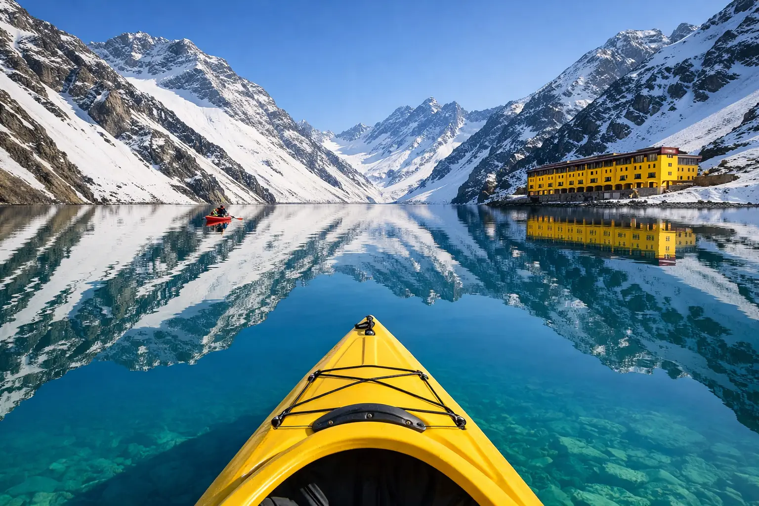 The Laguna del Inca Kayaking View