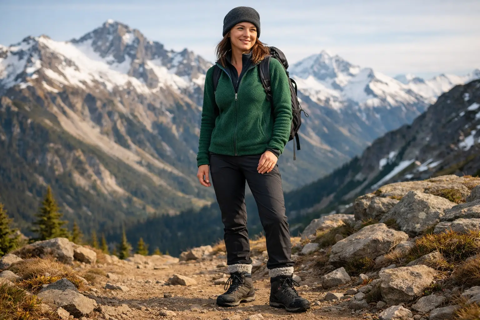 The Merino Wool Base Layer and Fleece Mid-Layer Outfit
