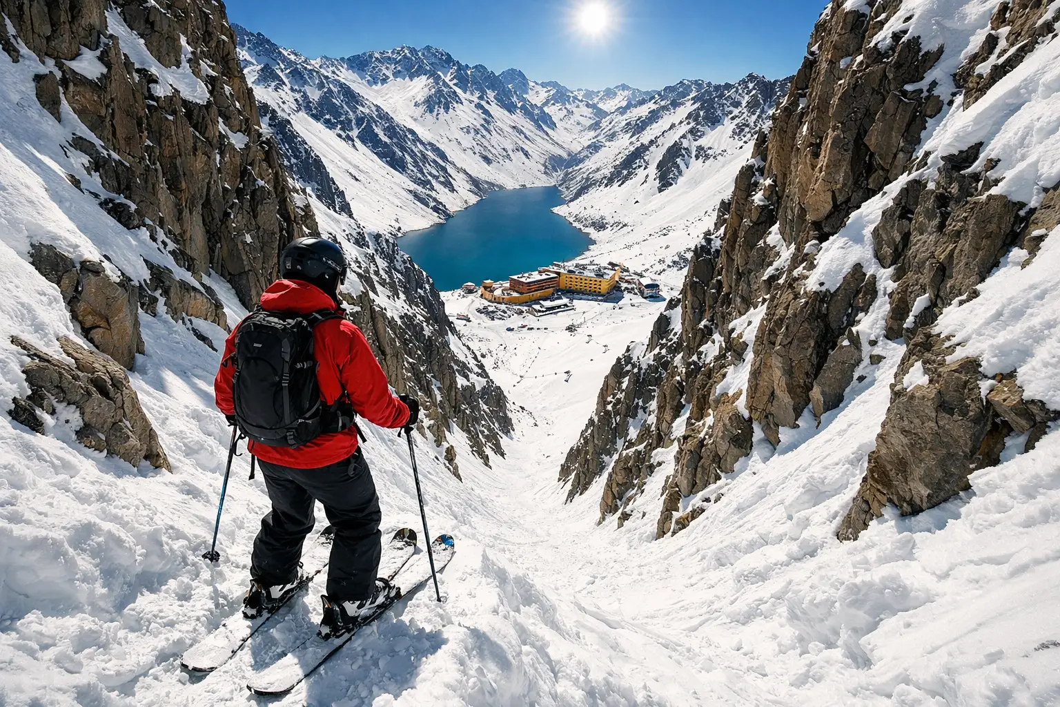 The Off-Piste Terrain View from the High Chutes