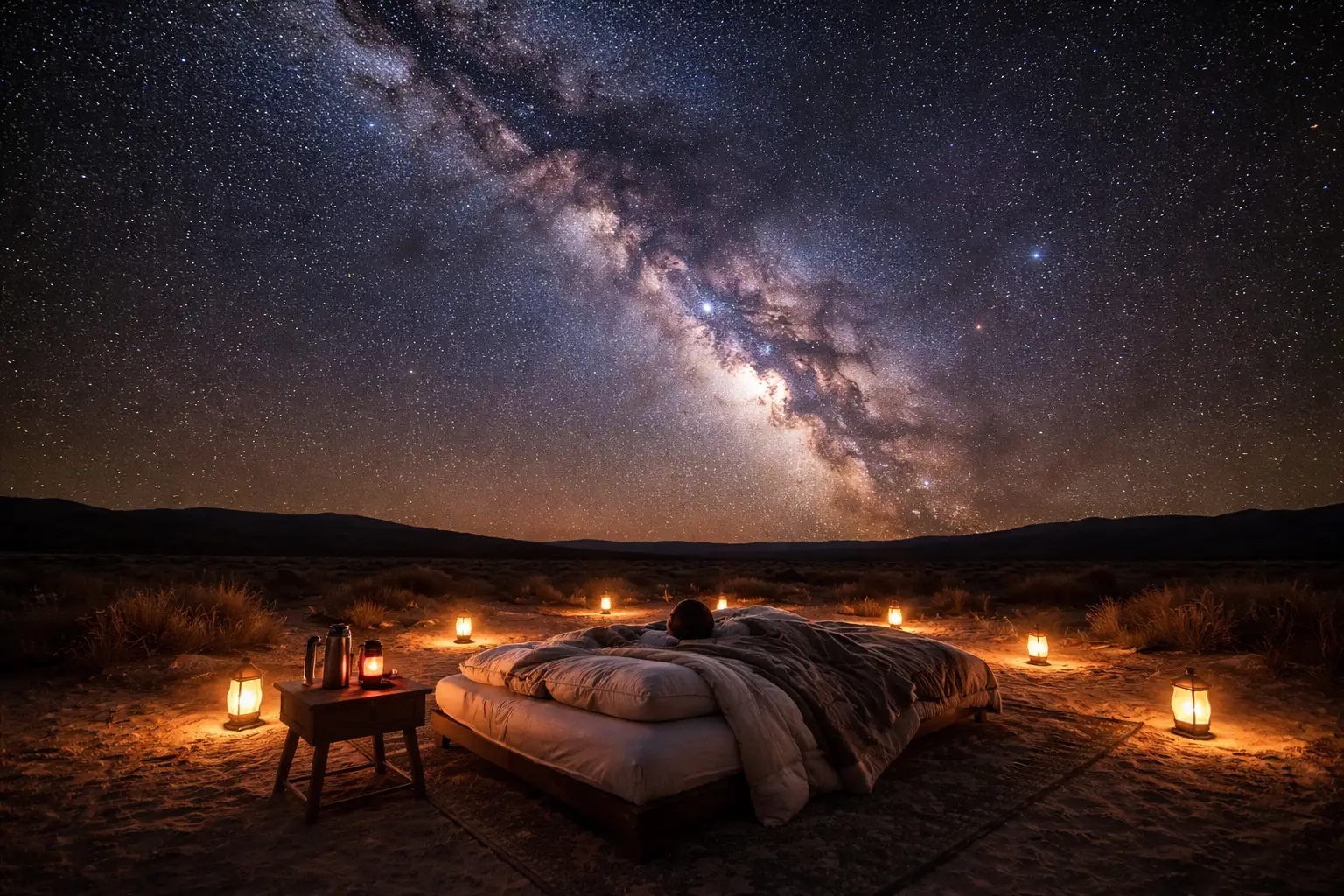 The Stargazing Glamping Setup
