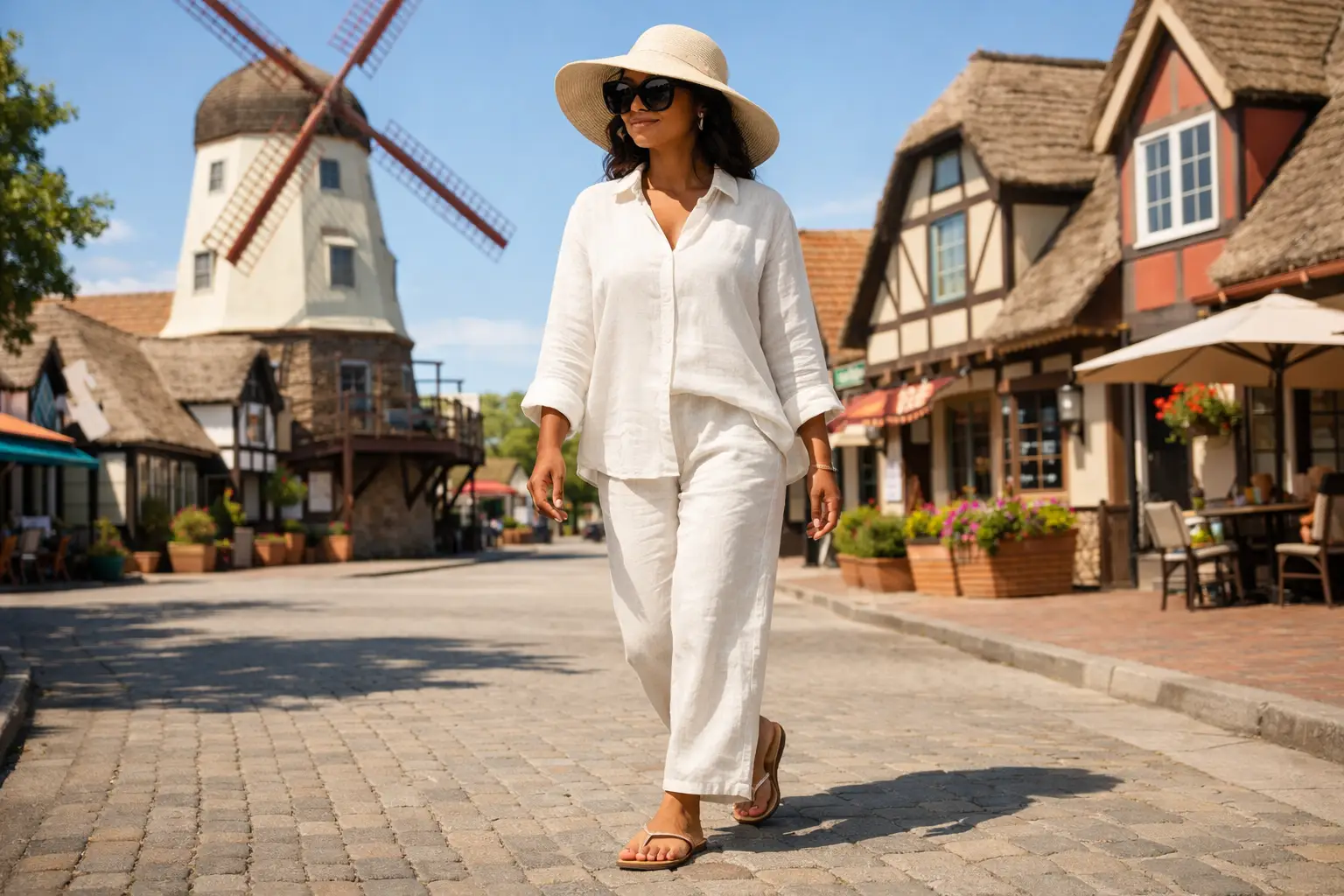 The Sun Protection Outfit with Hat and Sunglasses