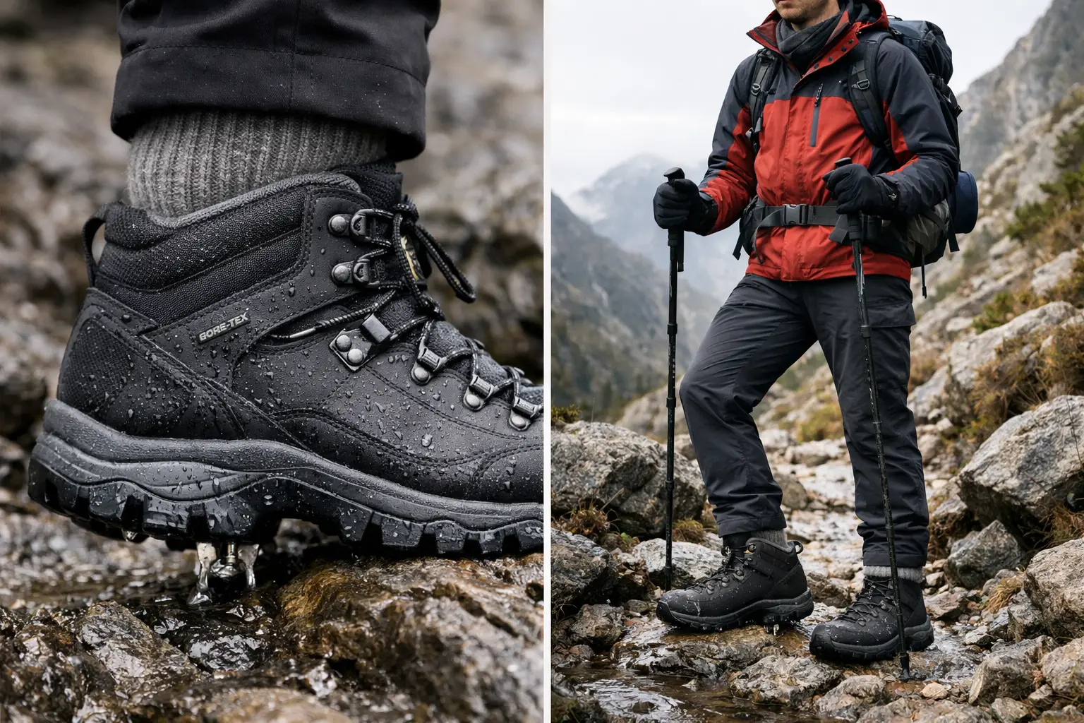 The Waterproof Hiking Boots and Wool Socks Performance Outfit