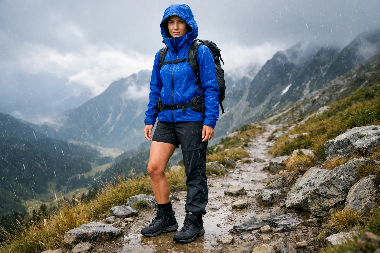 The Waterproof Shell Jacket and Convertible Pants Outfit