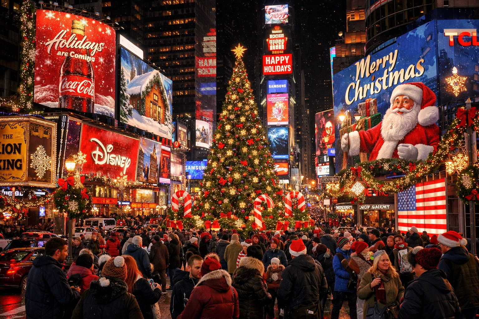 Times Square Christmas Energy