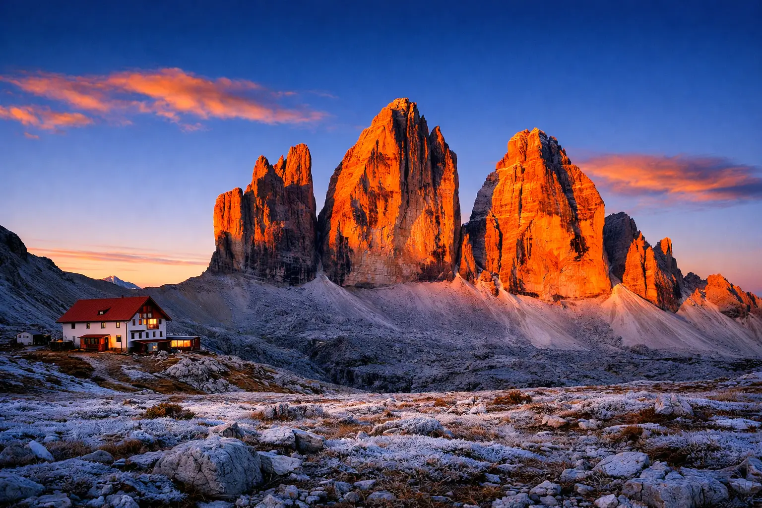 Tre Cime di Lavaredo at Sunrise