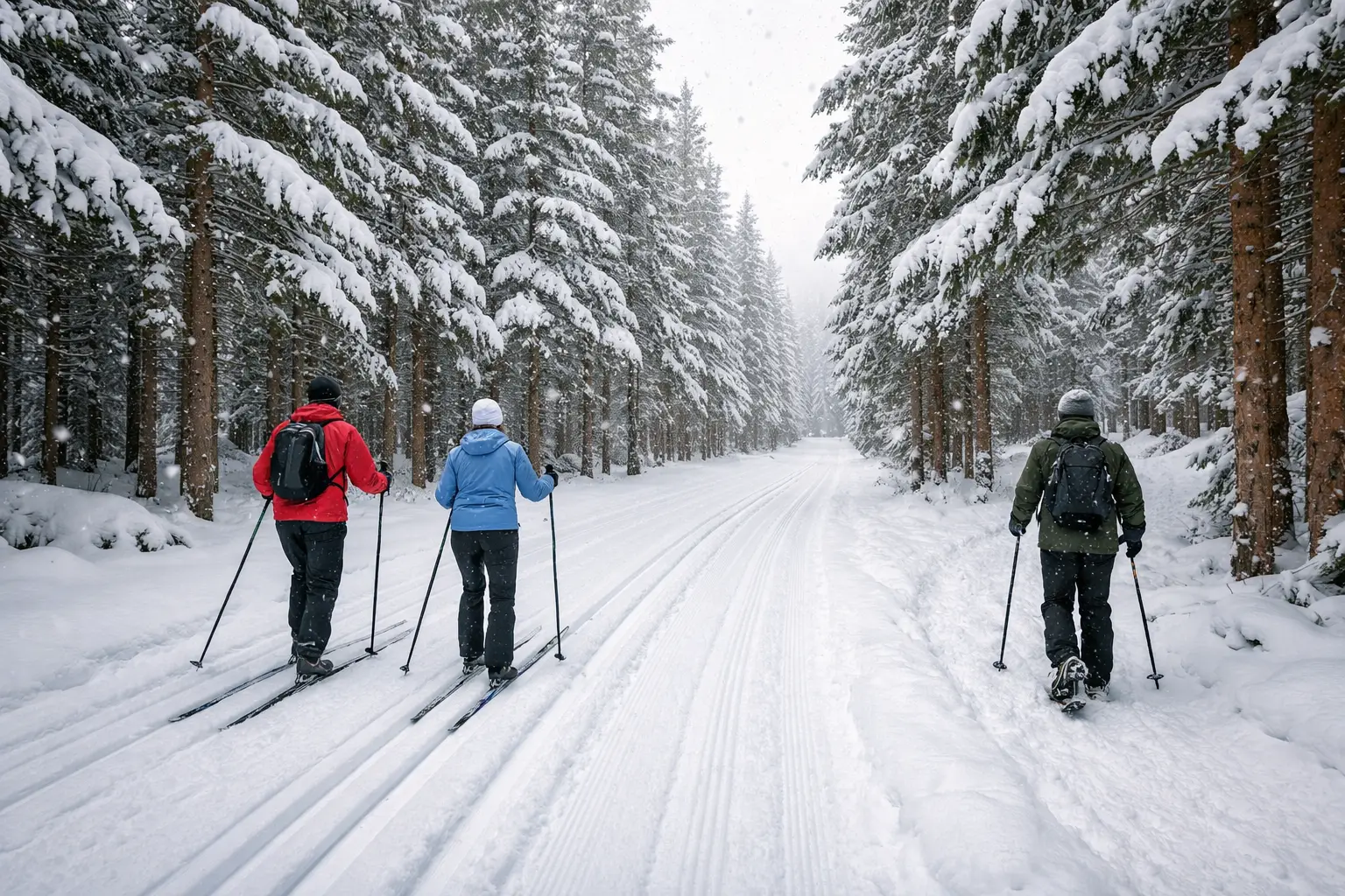 Try Cross-Country Skiing and Snowshoeing at the Nordic Center