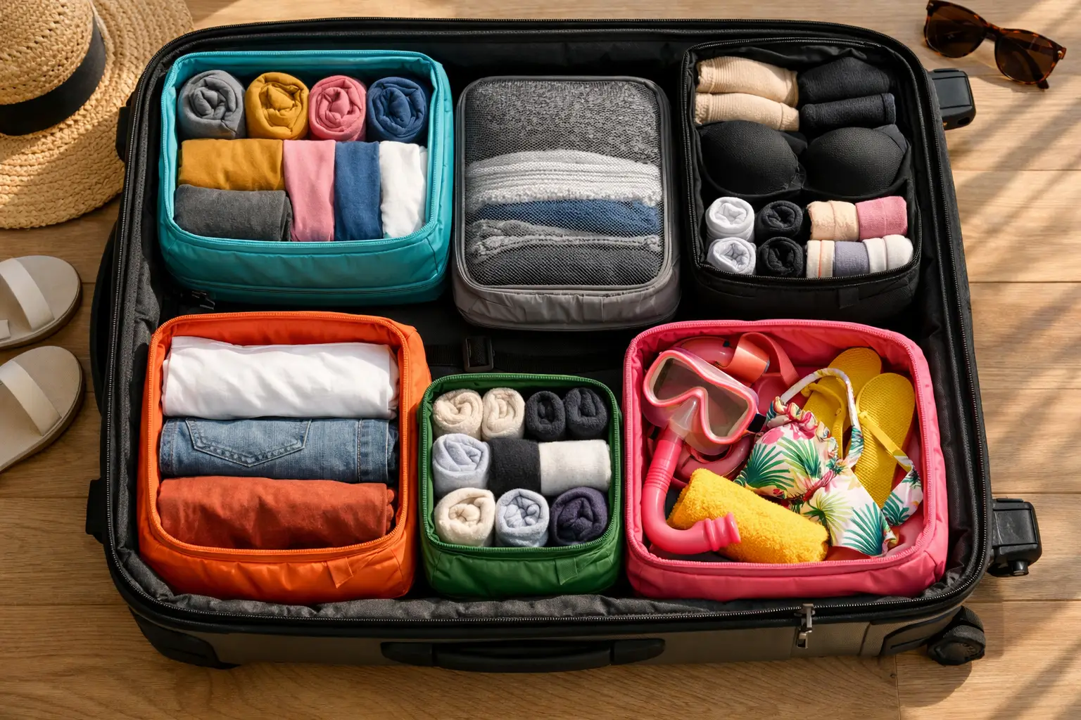 Use Packing Cubes to Organize and Compress Your Belongings
