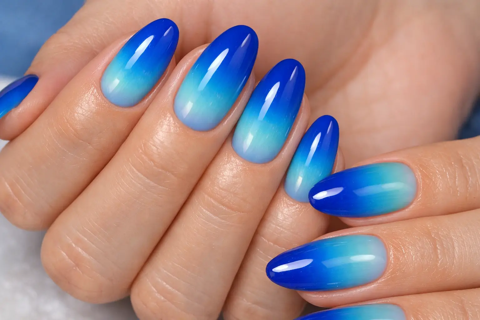Aegean Sea Gradient Nails