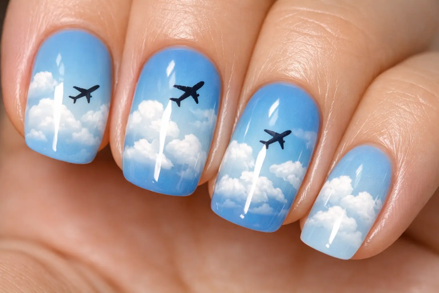 Airplane Window Nail Art