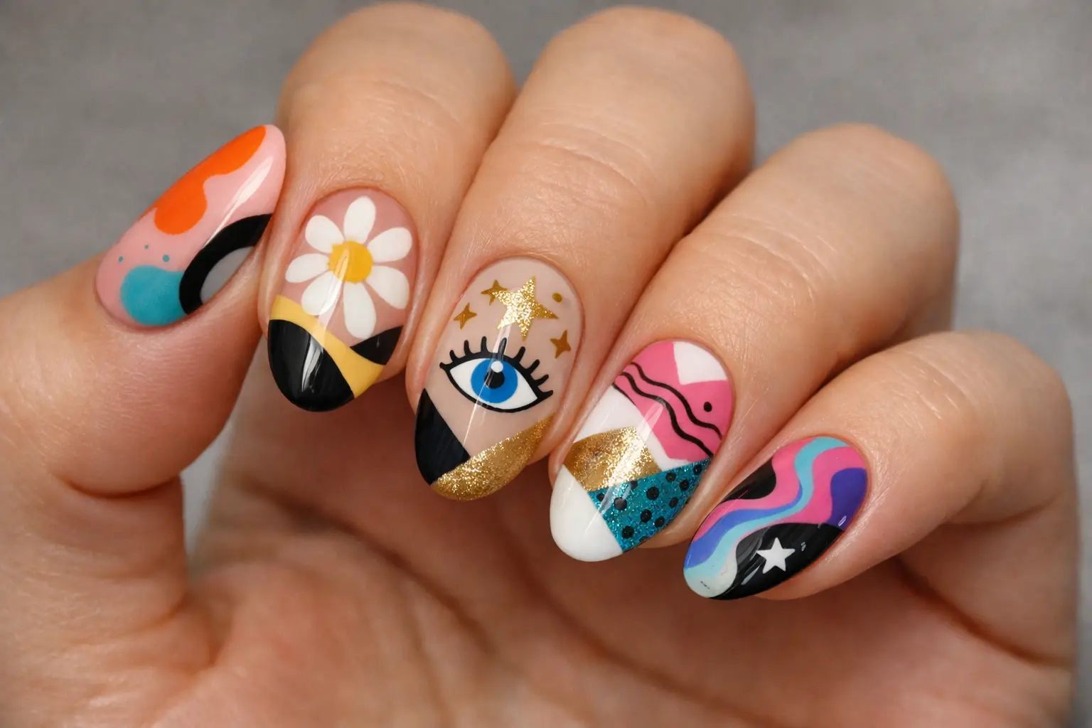 Asymmetrical Nail Designs