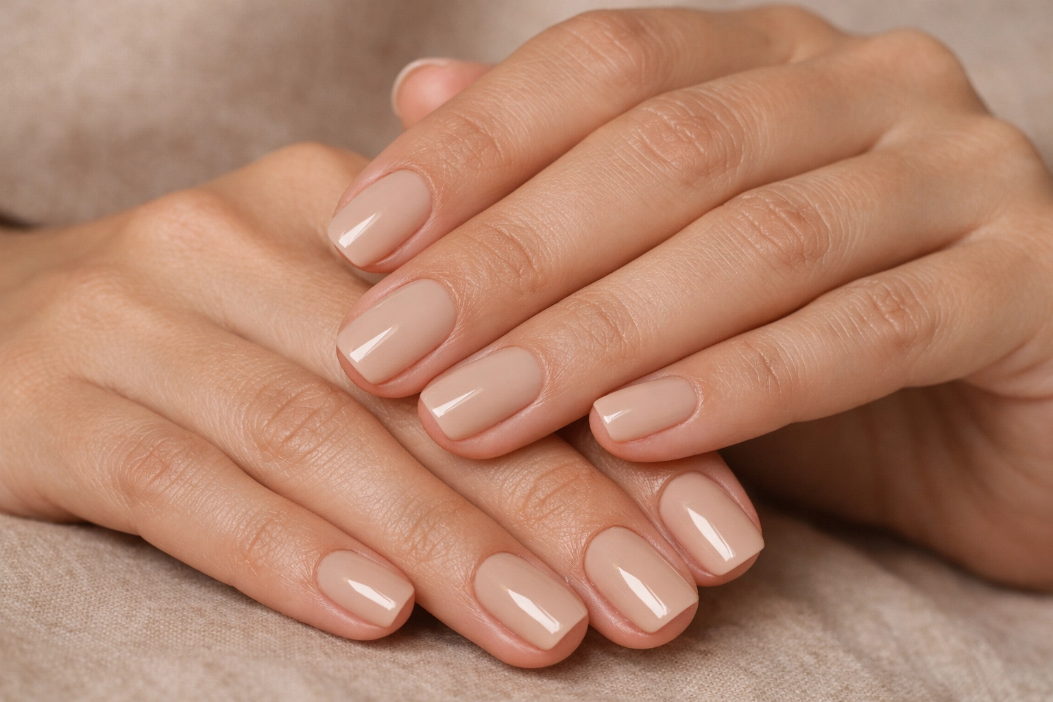 Beige Neutral Nails
