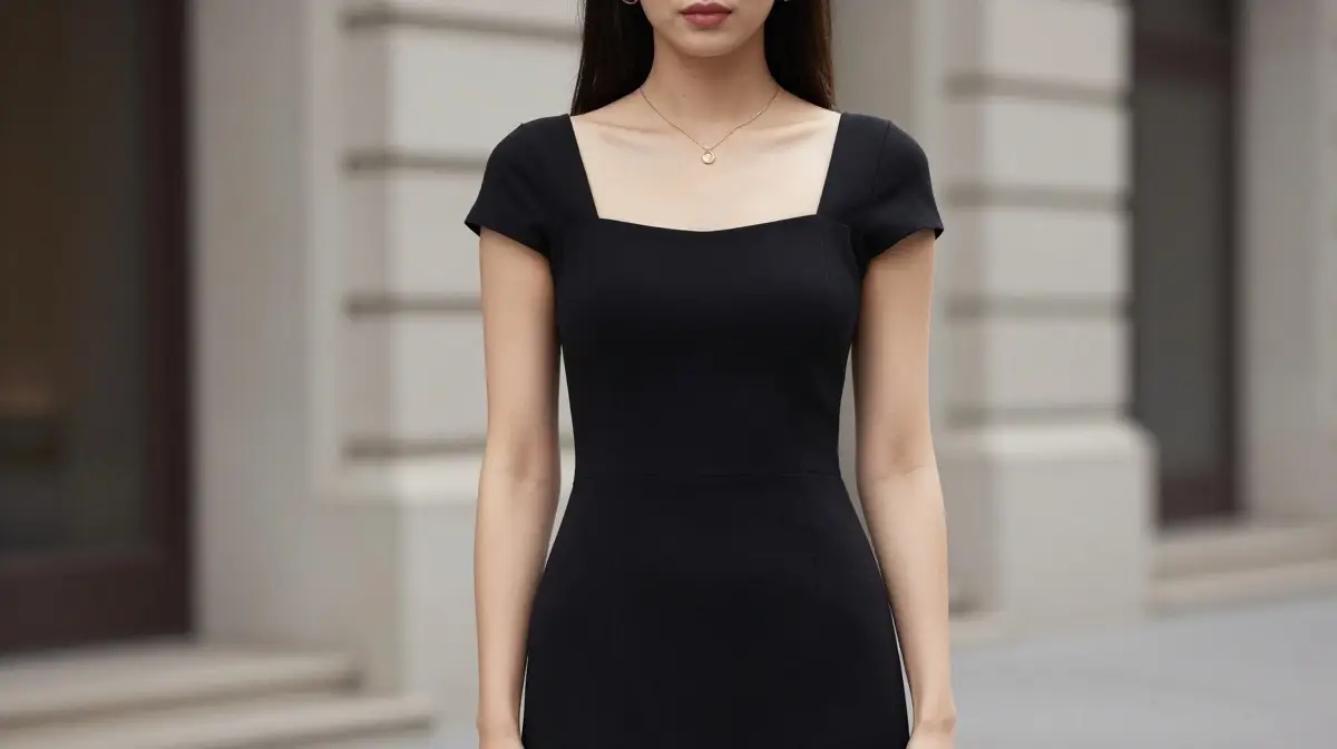 Black Dress with Minimal Accessories
