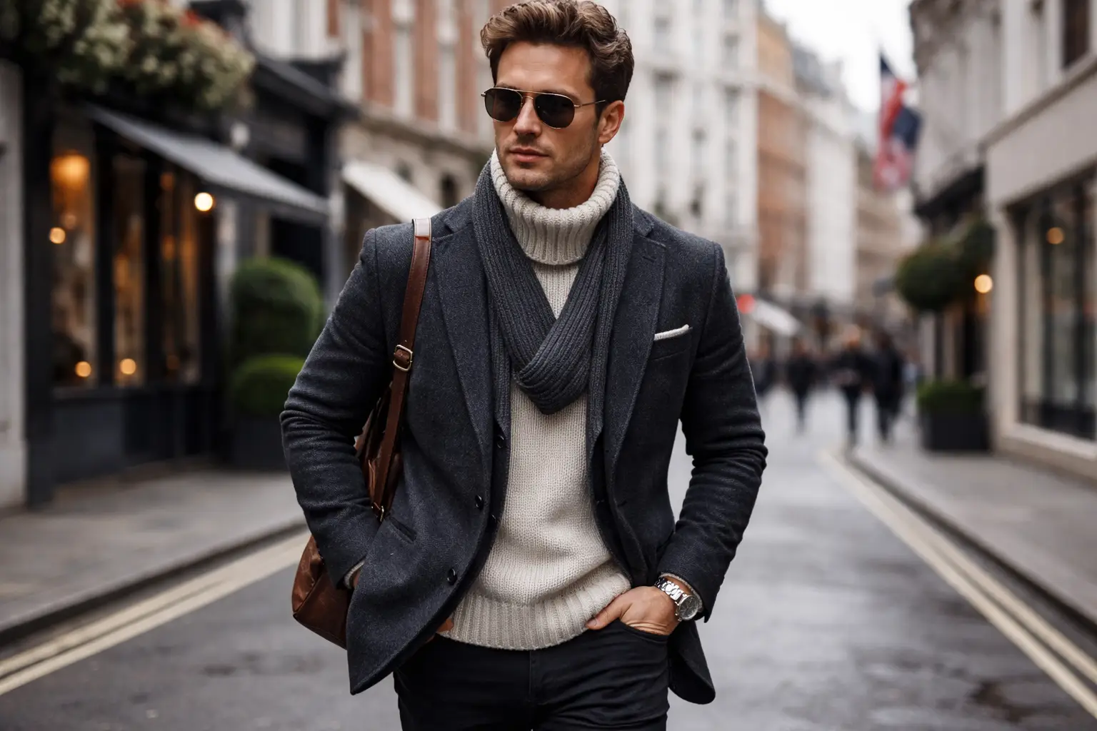 Blazer with Winter Layers