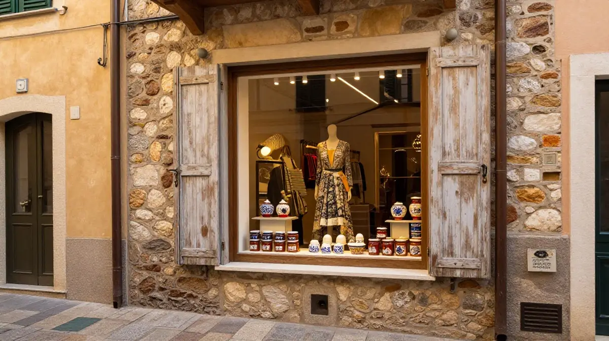 Boutique Window Displays and Alleyways
