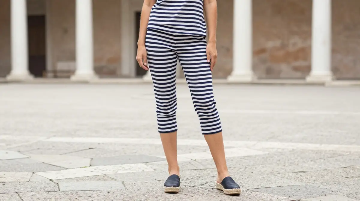 Capri Pants with a Breton Stripe Top