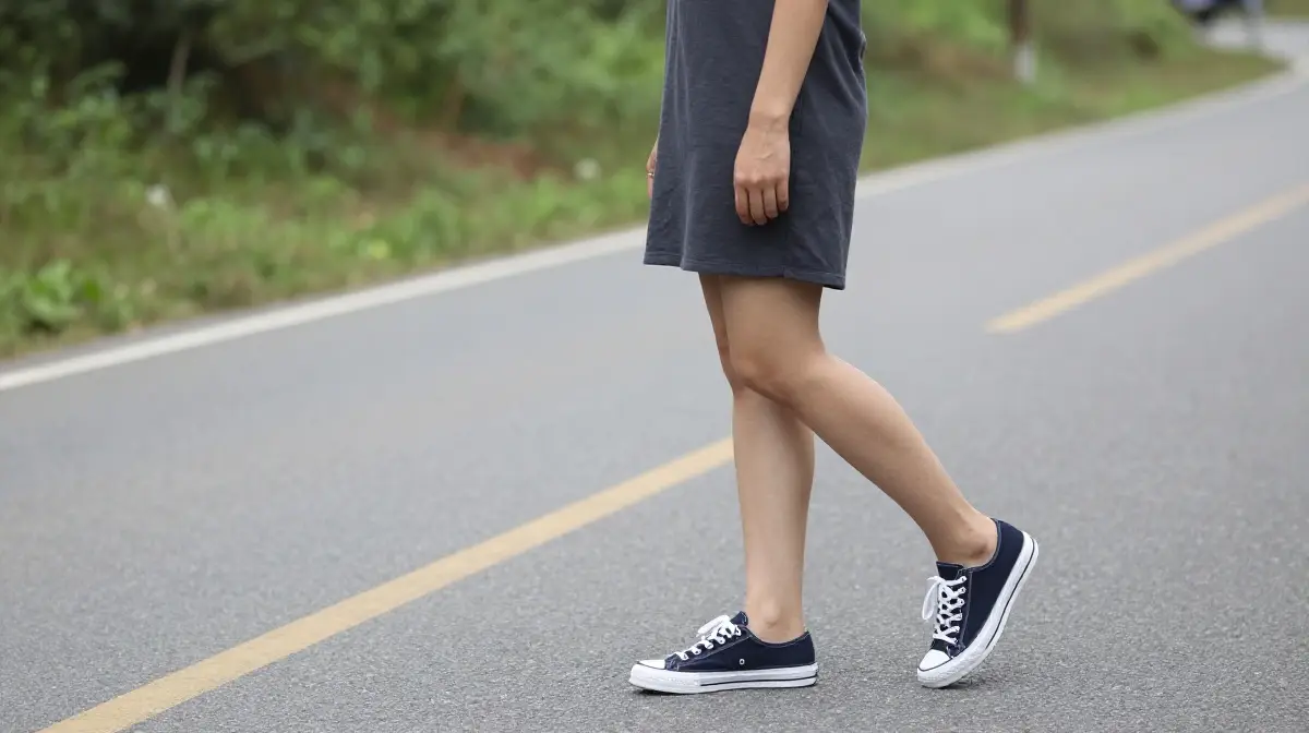 Casual Dress with Sneakers