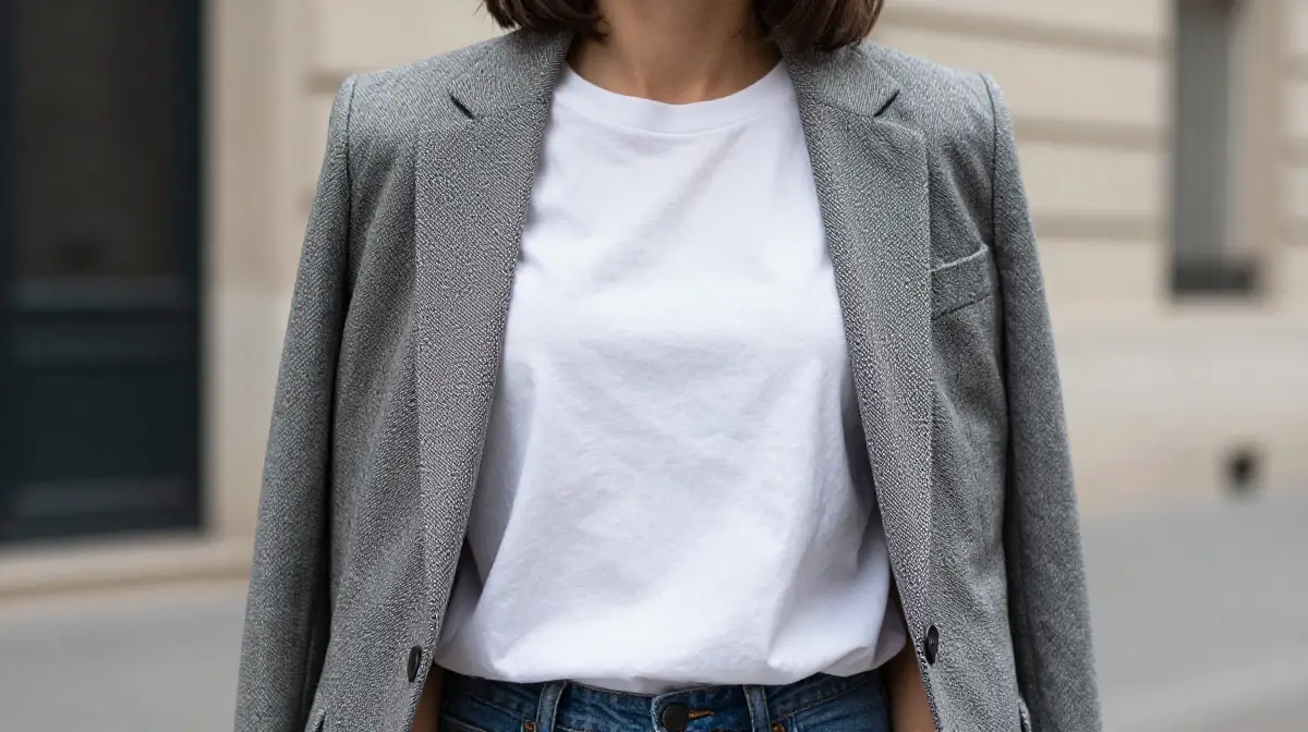 Casual Tee with Blazer