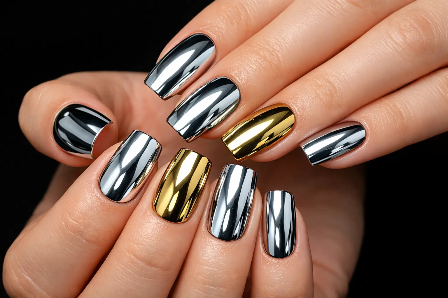 Chrome Metallic Nails