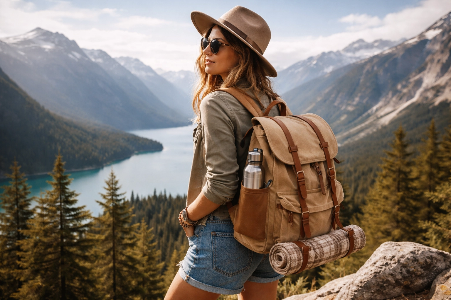 Classic Backpack and Accessories Look