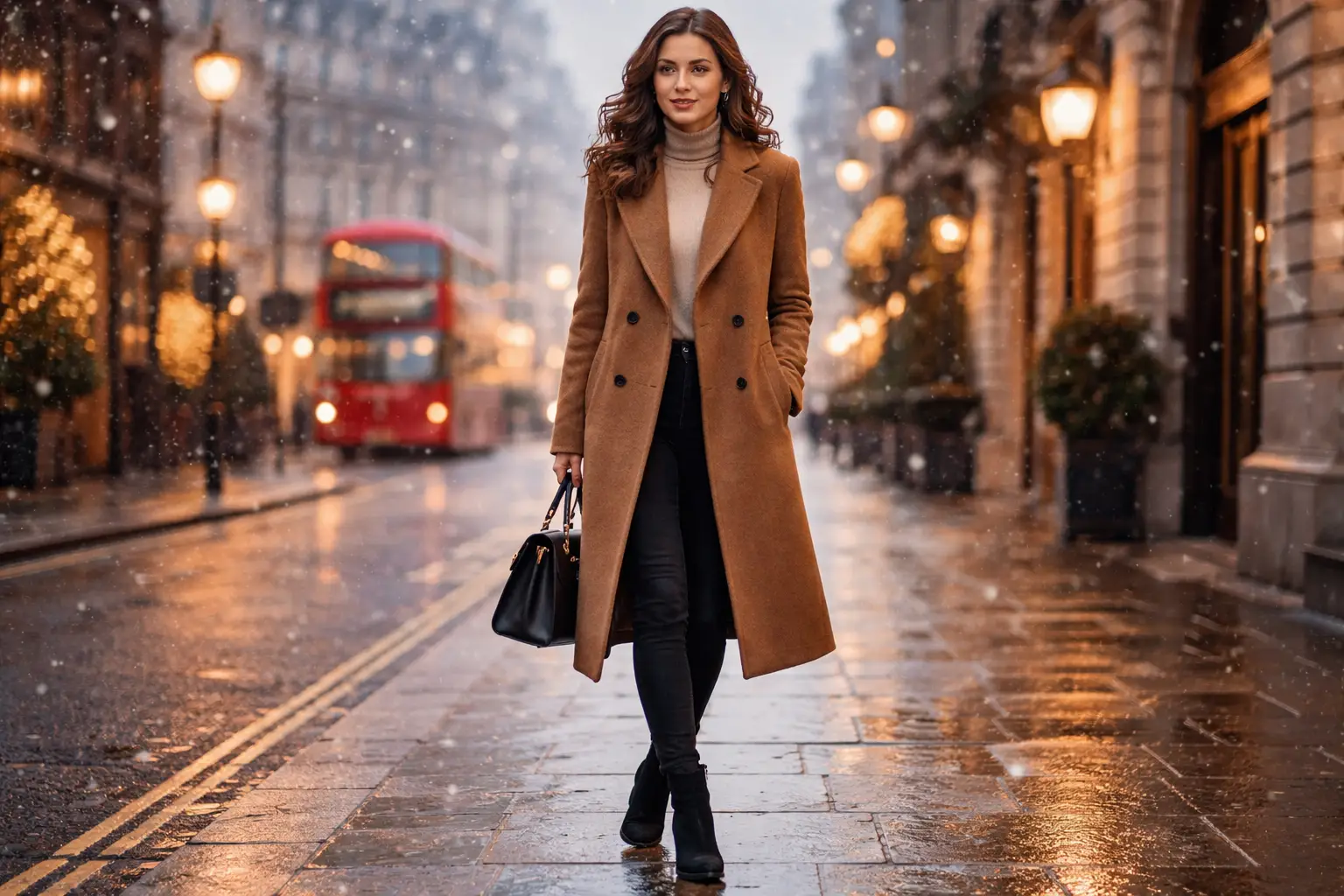Classic Wool Coat with Boots