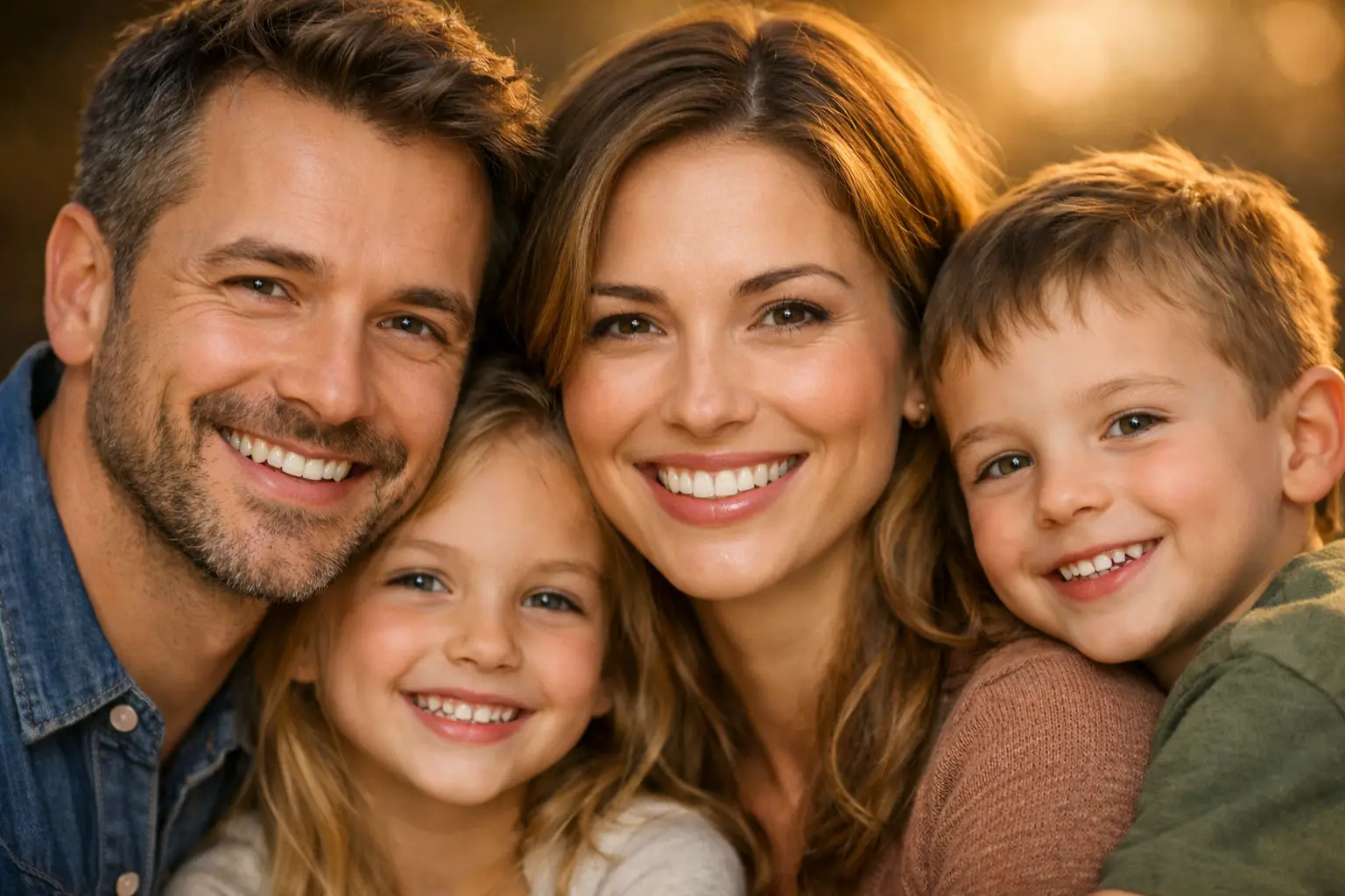 Close Up Family Portrait