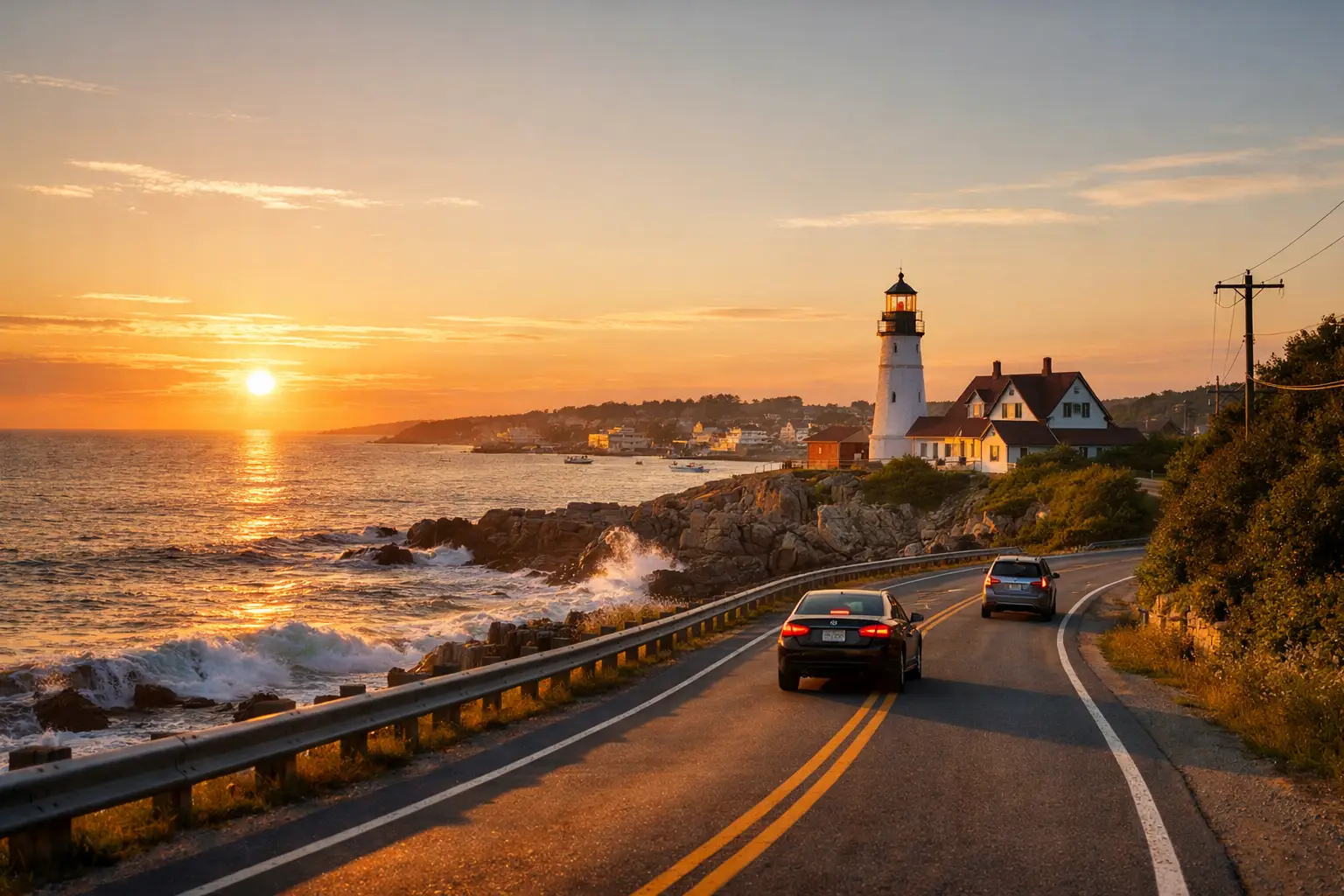 Coastal Drive from Boston to Maine