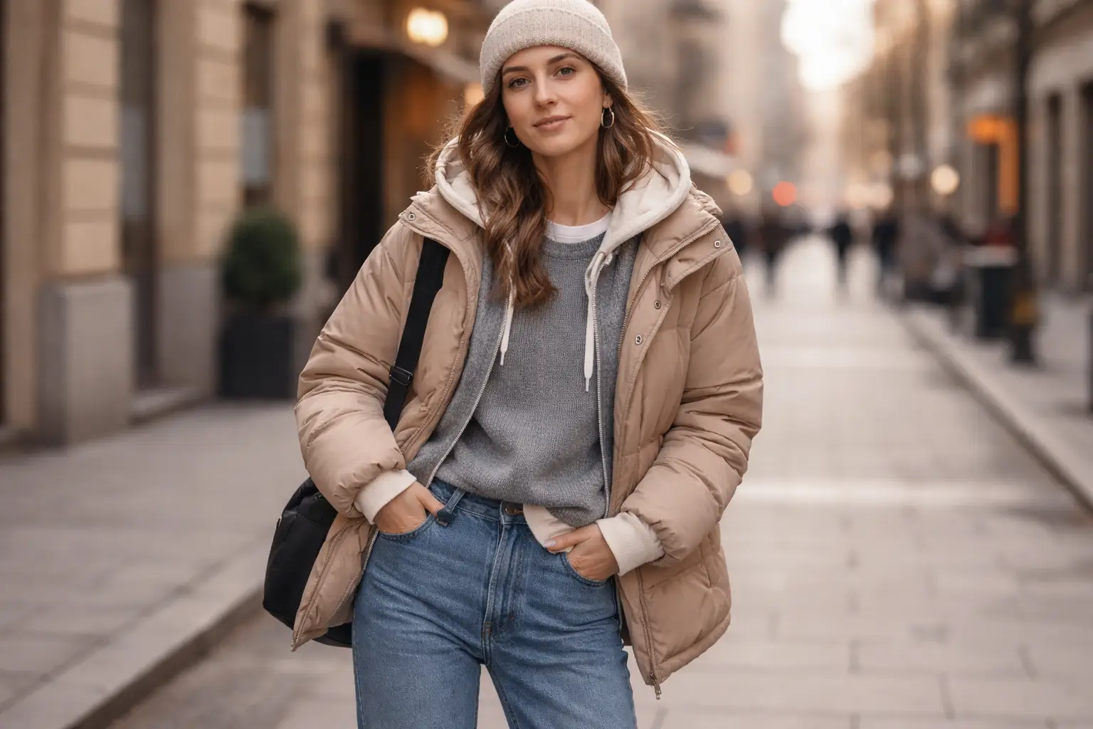 Denim and Layered Tops