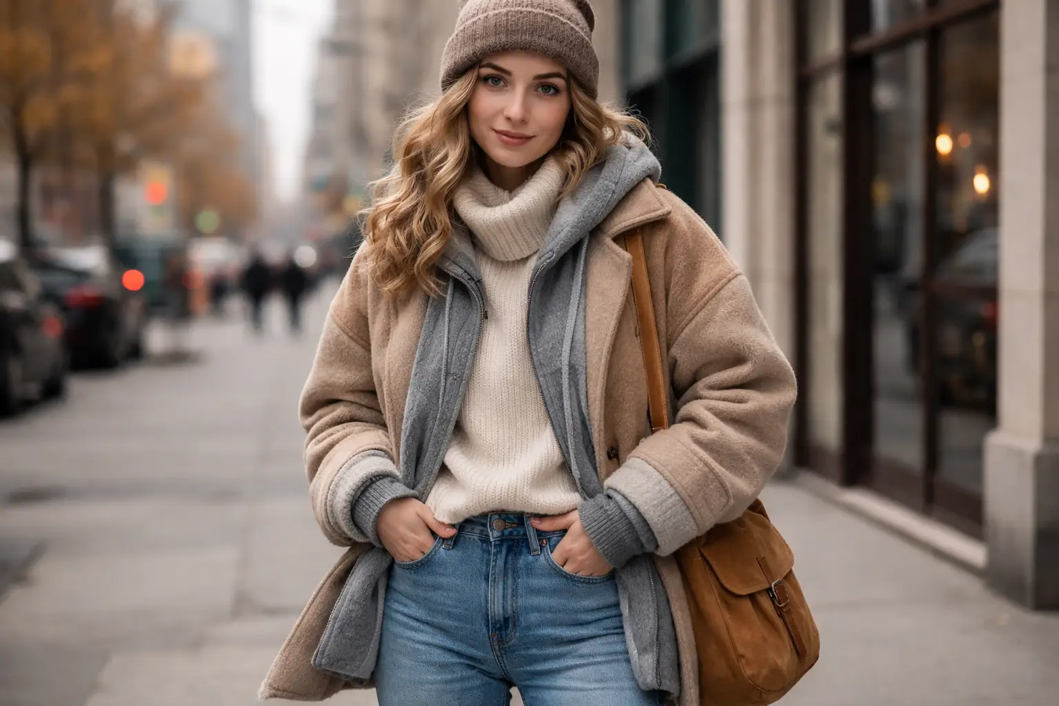Denim with Layered Sweaters