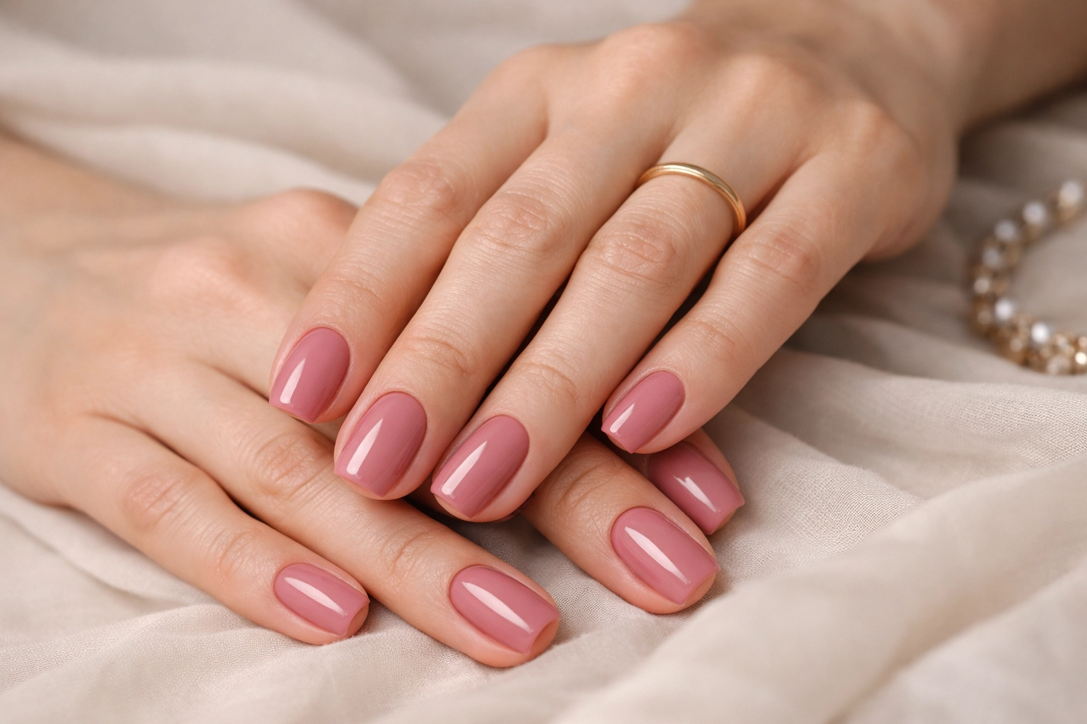 Dusty Rose Nails