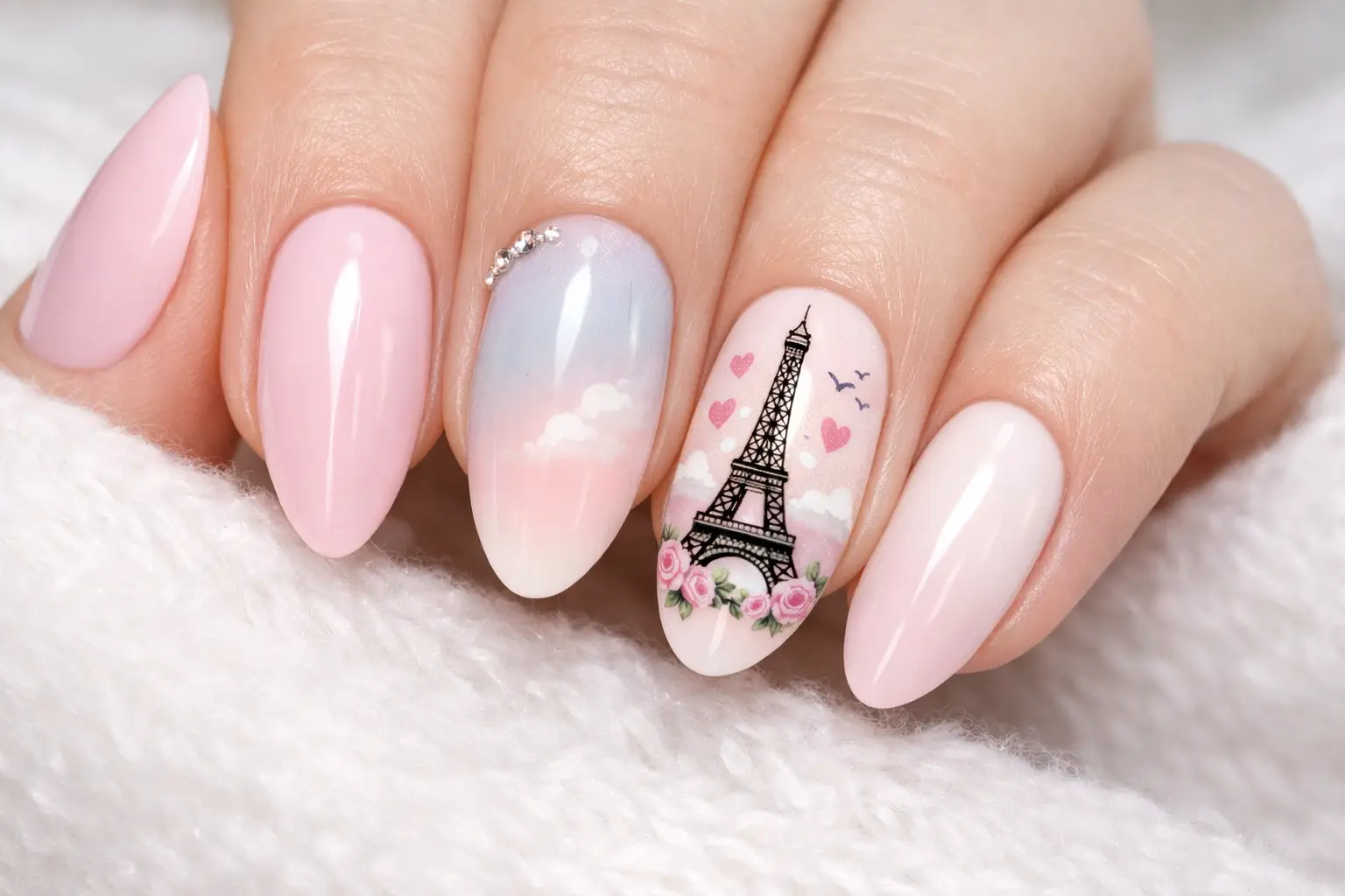 Eiffel Tower Inspired Nails